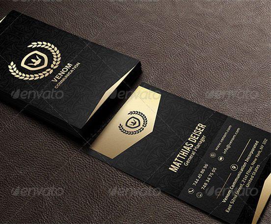 Gold and Black Business Logo - 45+ Excellent Black Business Card Templates - Word, PSD | Free ...