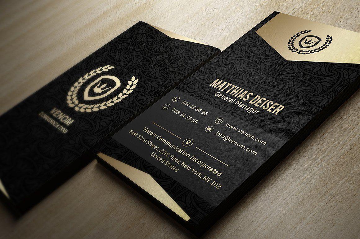 Gold and Black Business Logo - Gold And Black Business Card ~ Business Card Templates ~ Creative Market