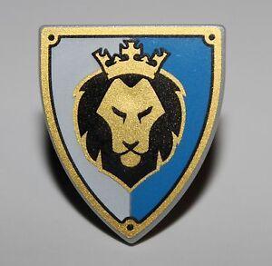 Black and Gold Lion Logo - Lego Castle Minifig Shield Triangular w/ Black and Gold Lion Head