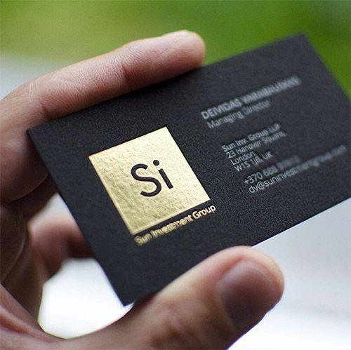 Gold and Black Business Logo - Custom Gold Foil Stamping Business Cards Letterpress Print Hot Foil ...