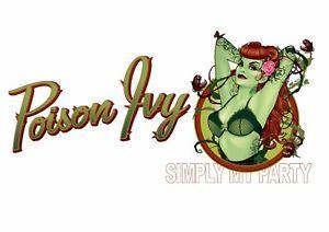 Poison Ivy Logo - IRON ON TRANSFER or STICKER - POISON IVY - BATMAN costume dress up ...