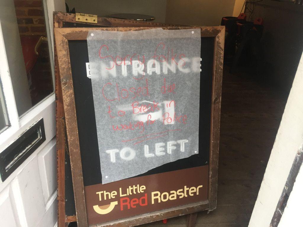 Red Coffee Shop Logo - The Little Red Roaster coffee shop in Norwich closed after break-in ...