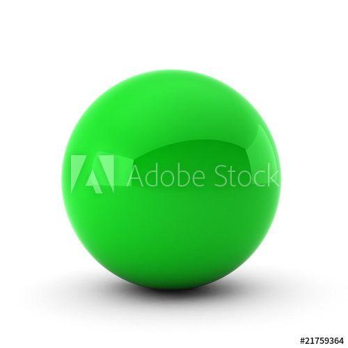 White with Green Ball Logo - 3d render of green ball on white - Buy this stock illustration and ...