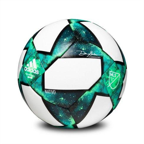 White with Green Ball Logo - Adidas MLS Glider Soccer Ball - White/Green : Target