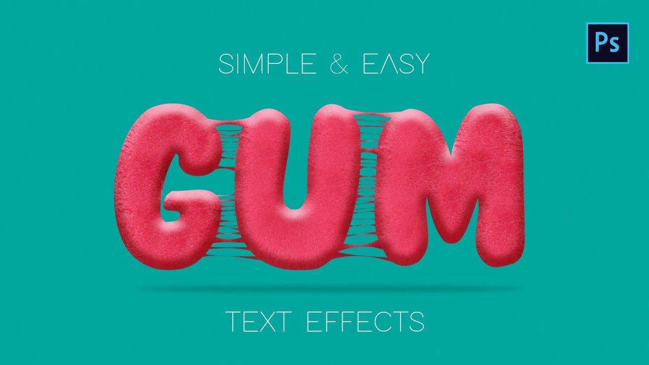 Gum Logo - Photoshop Text Effect Tutorial : Gum Text Title Effect Illustrator