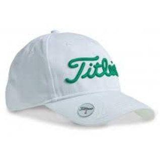 White with Green Ball Logo - Titleist Ball Marker Cap White/Green - Gannon Sports