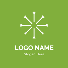 White with Green Ball Logo - Free Golf Logo Designs | DesignEvo Logo Maker