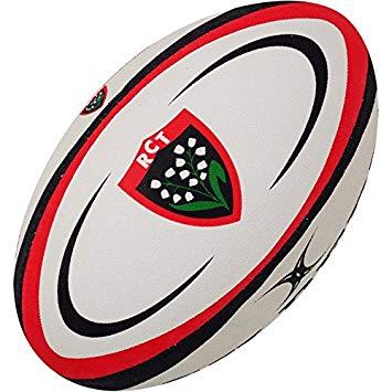 White with Green Ball Logo - Gilbert Mini Toulon Replica Rugby Ball White, Green and Gold MINI ...