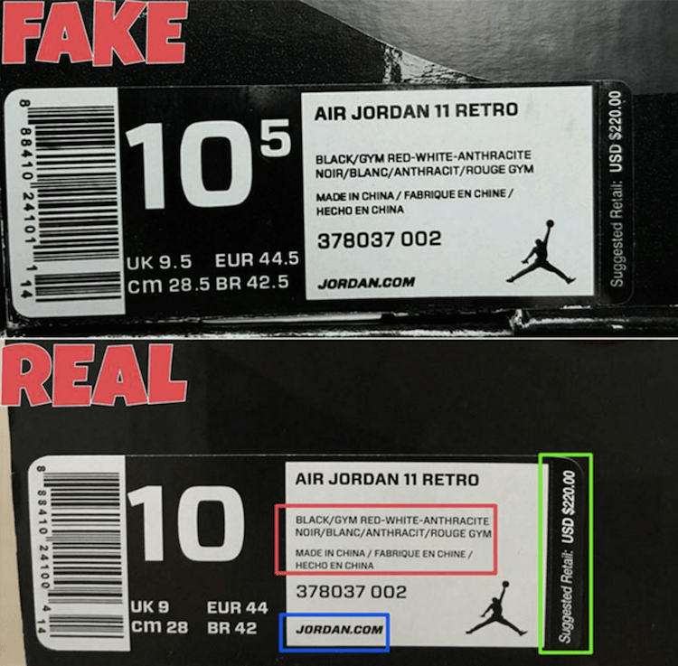 10 Fake vs Real Jordan's Logo - 25 Ways to Tell If Your Jordan 11s Are Fake or Real