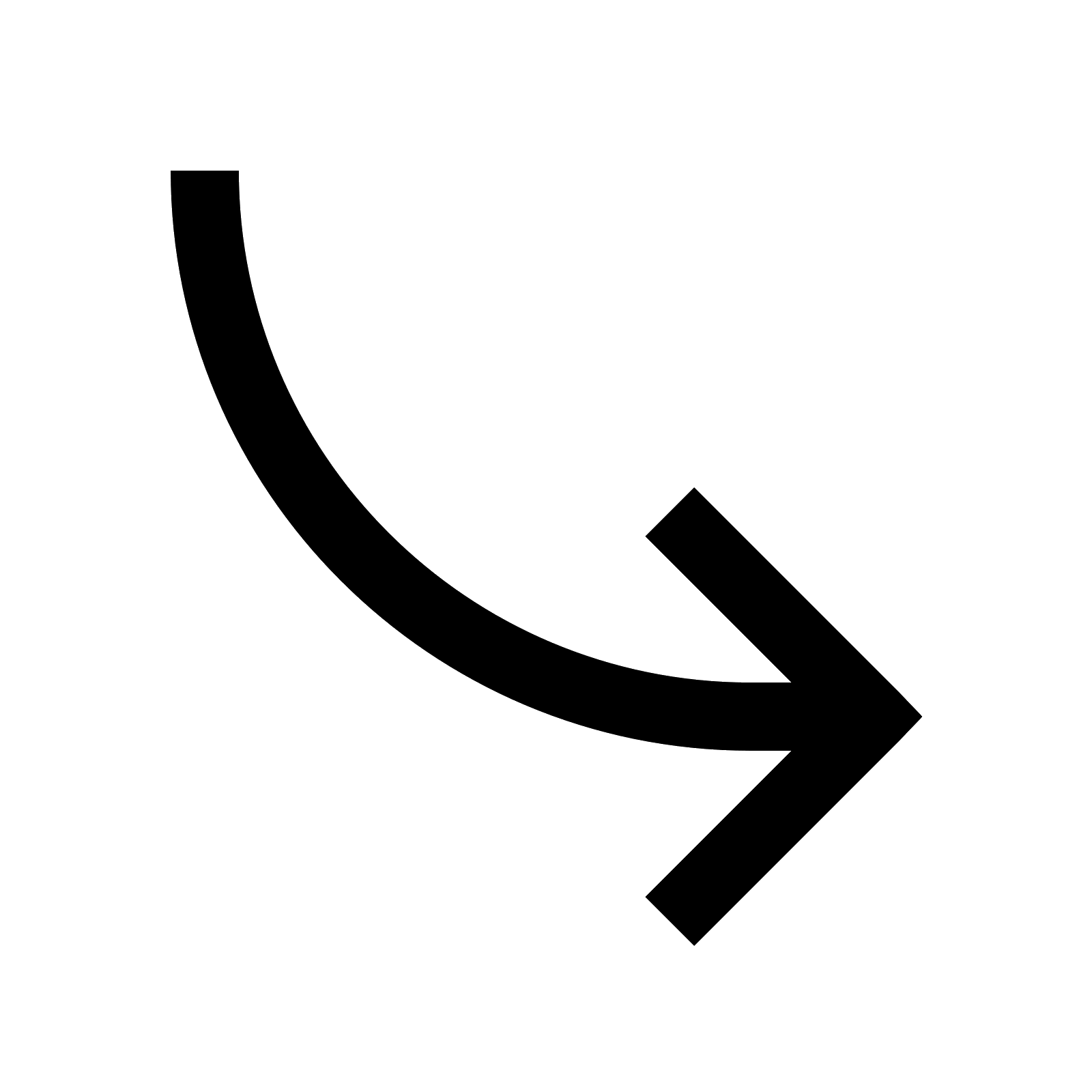 Black and White Curved Arrow Logo - Free Icon With A Curved Arrow 325888. Download Icon With A Curved