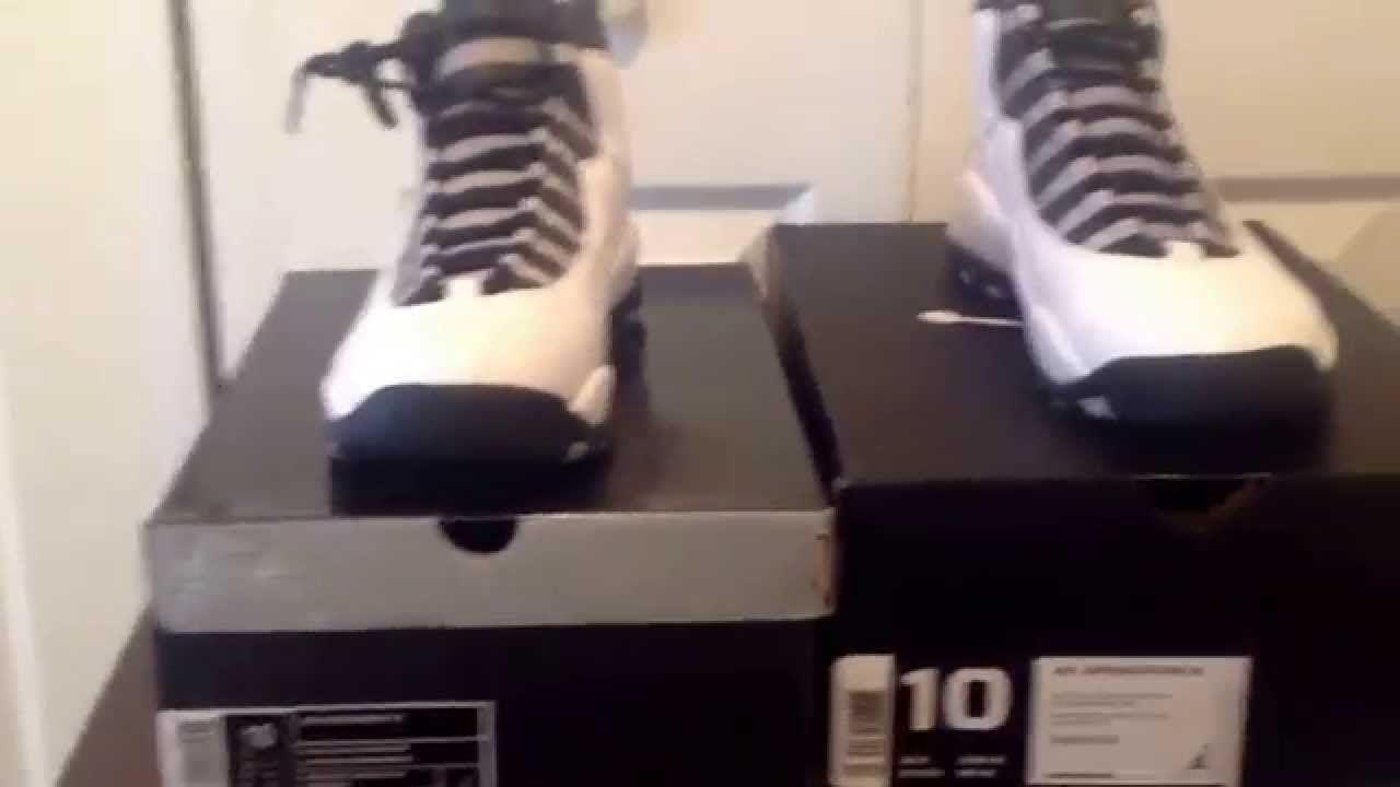 10 Fake vs Real Jordan's Logo - Real versus fake Jordan 10 steel