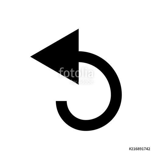 Black and White Curved Arrow Logo - Black curved arrow on white