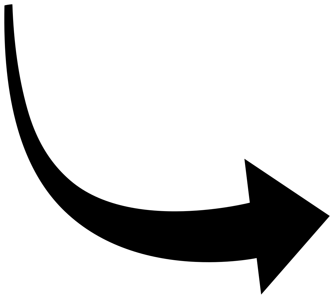 Black and White Curved Arrow Logo - File:Curved Arrow.svg - Wikimedia Commons