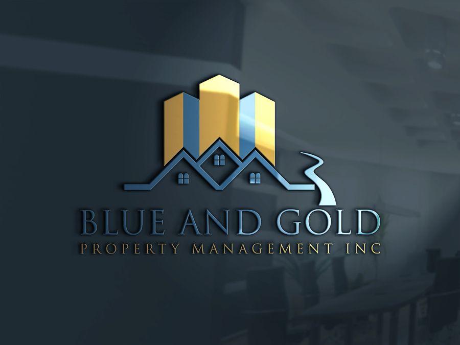 Blue and Gold Logo - Serious, Modern, Real Estate Logo Design for Blue and Gold Property ...