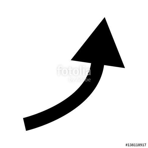 Black and White Curved Arrow Logo - Black curved arrow