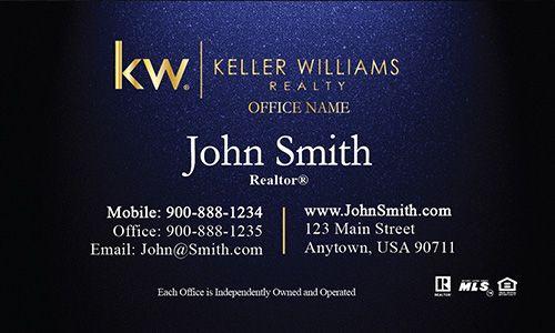 Blue and Gold Logo - Gold Keller Williams Logo Red Realtor Business Card - Design #103311