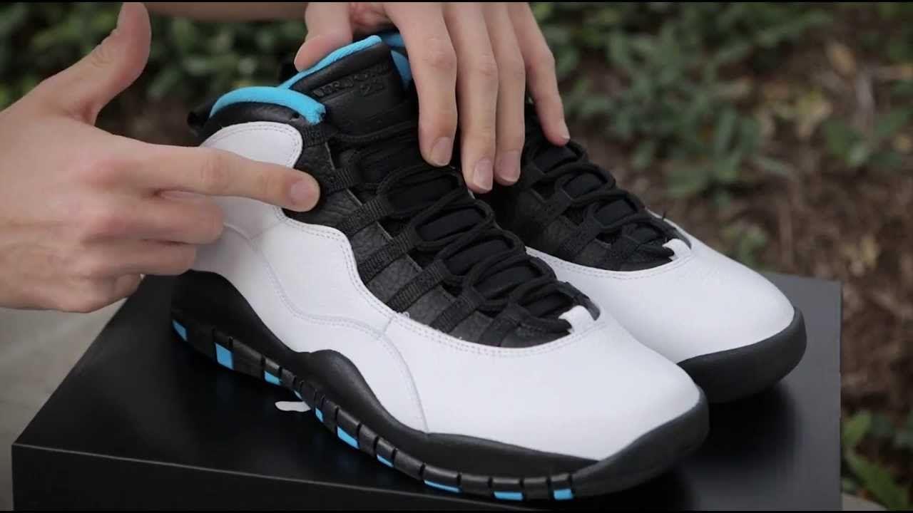 10 Fake vs Real Jordan's Logo - Air Jordan 10 Powder Blue Unboxing