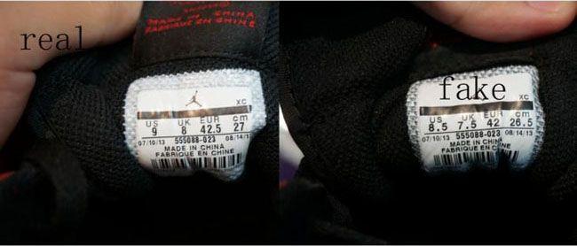 10 Fake vs Real Jordan's Logo - Air Jordan 1 Retro High OG Black / Red // Authentic Vs. Fake | Sole ...