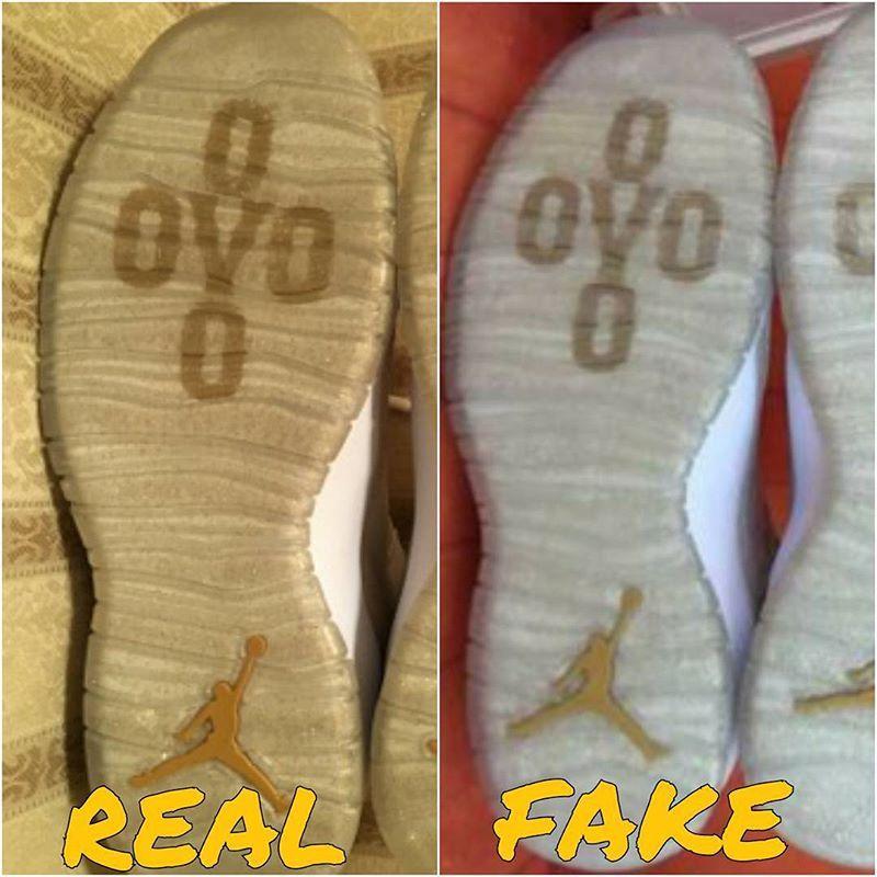 10 Fake vs Real Jordan's Logo - This Video Shows You How To Tell If Your 'OVO' Air Jordan 10s Are