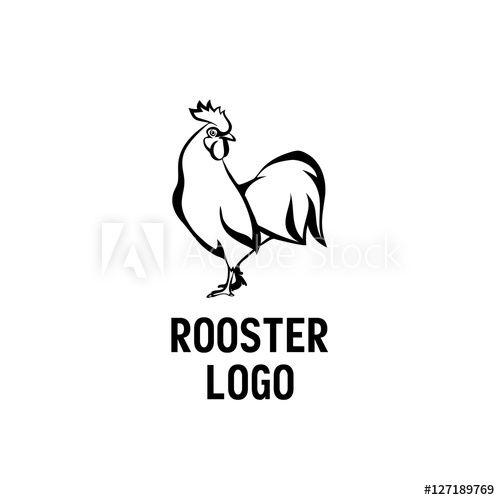 Black Rooster Logo - Black Rooster logo. Cock linear style illustration. - Buy this stock ...