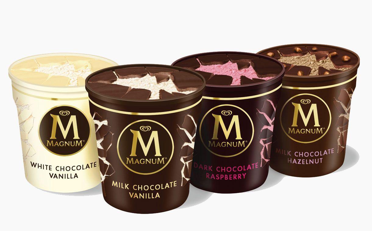 Magnum Ice Cream Logo - Magnum releases ice cream tubs featuring a chocolate shell - FoodBev ...