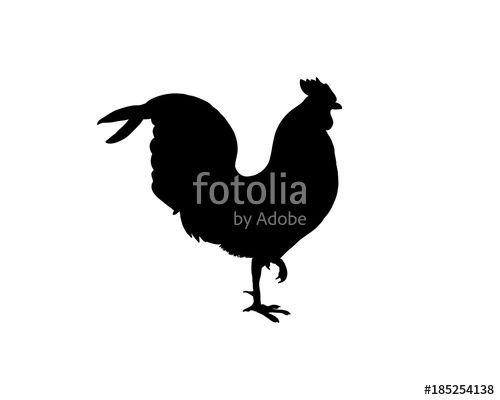 Black Rooster Logo - Black Rooster Illustration Vector Logo Silhouette 
