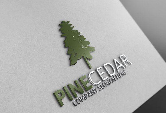 Cedar Tree Logo - Pine Cedar Tree Logo 10 % discount by Josuf Media on @creativemarket ...