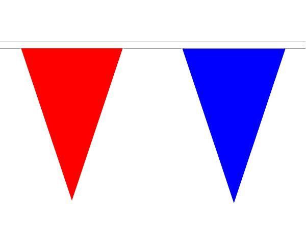 Red and Blue Triangle Logo - Red & Blue Triangle Bunting 20m - 54 Flags