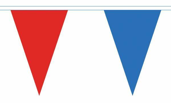 Red and Blue Triangle Logo - Red and Royal Blue Triangle Flag Bunting 27 flags on this 10 metre