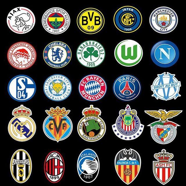 Football Club Logo - 50Pcs/set PVC Waterproof Graffiti DIY Creative Football Club Logo ...