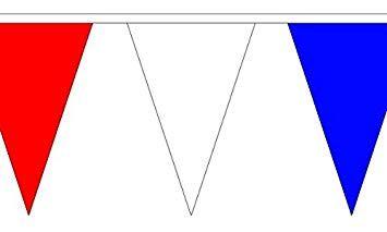 Red and Blue Triangle Logo - Red, White and Blue Triangle Bunting 5m (12 flags): Amazon.co.uk
