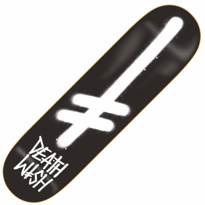 Deathwish Skateboards Logo - Deathwish Skateboards Gang Logo Matte Black Skateboard Deck 8.0 ...