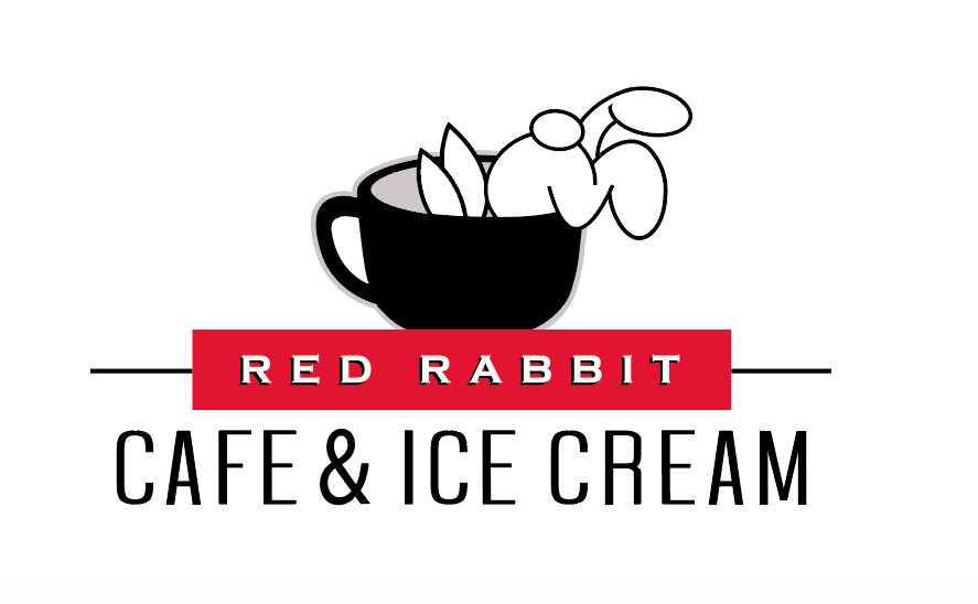 Red Ice Cream Brand Logo - Red Rabbit Cafe & Ice Cream