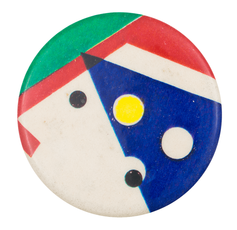 Red and Blue Triangle Logo - Blue Triangle on White Green and Red | Busy Beaver Button Museum