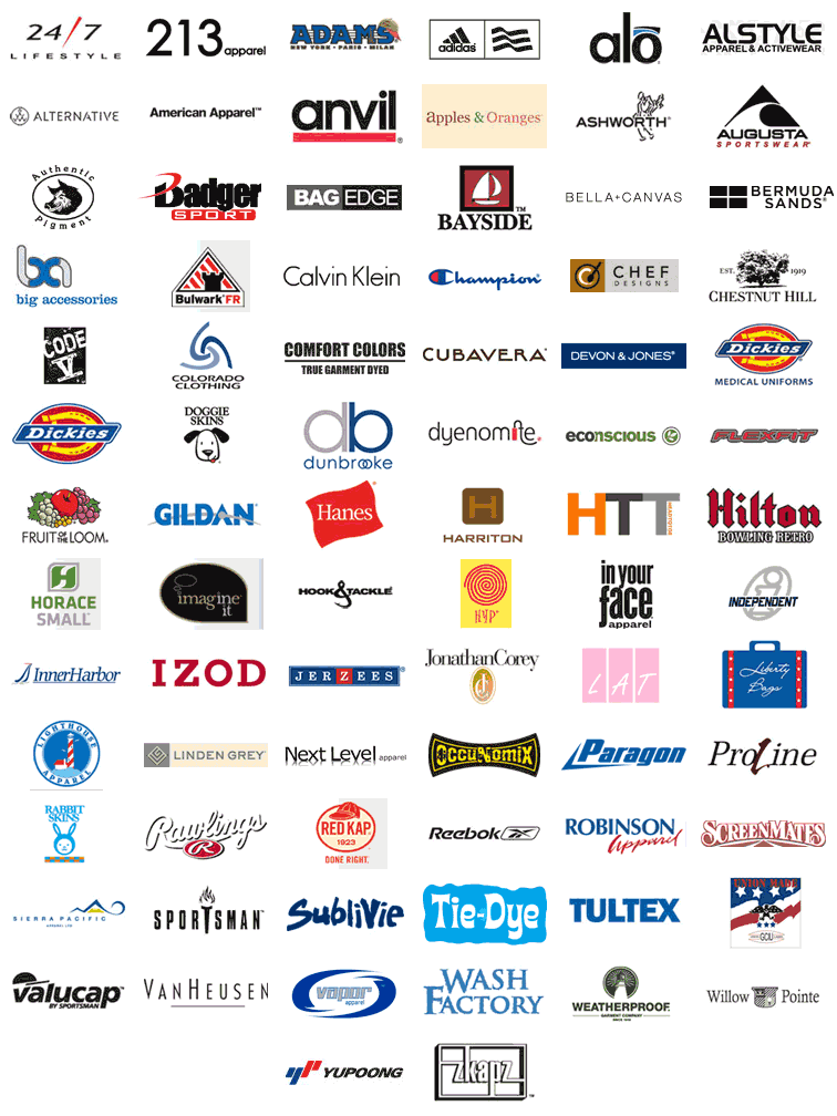 Athletic Clothing Companies and Apparel Logo - Apparel Logos