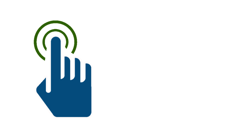 Touch Logo - Genesis Tech Solutions. Logo Touch White