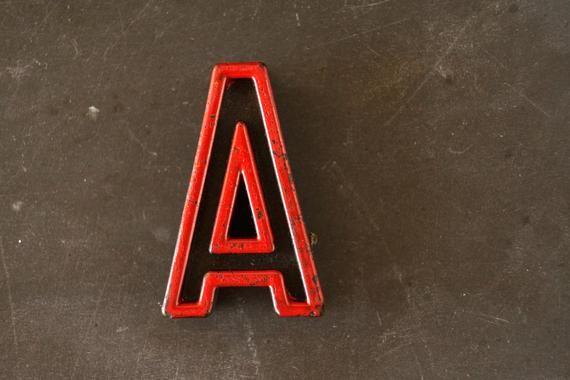 Industrial Black and Red Logo - Vintage Industrial Letter A Black with Red and