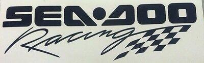 BRP Logo - WHITE SEA-DOO RACING Decal Sticker BRP logo JET SKI PWC WATERCRAFT ...