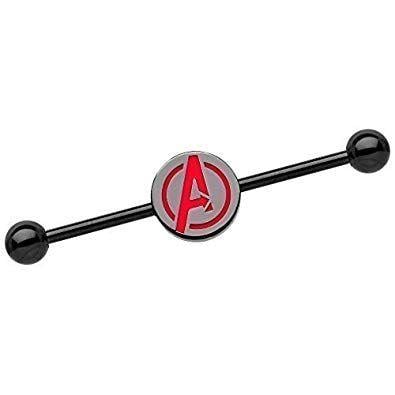 Industrial Black and Red Logo - Marvel Comics Black Stainless Steel Officially Licensed Red Avengers ...