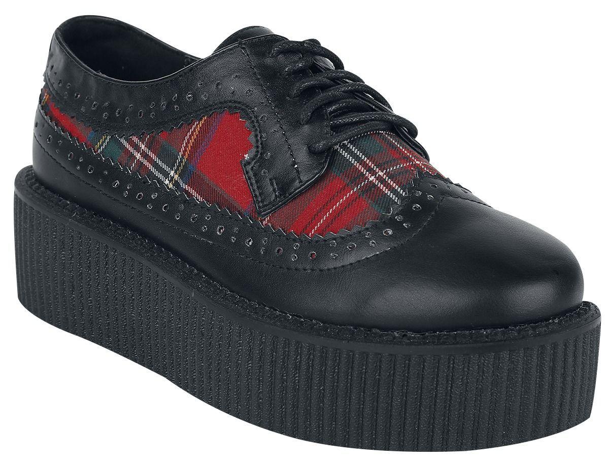 Industrial Black and Red Logo - Creepers check | Industrial Punk Creepers | EMP