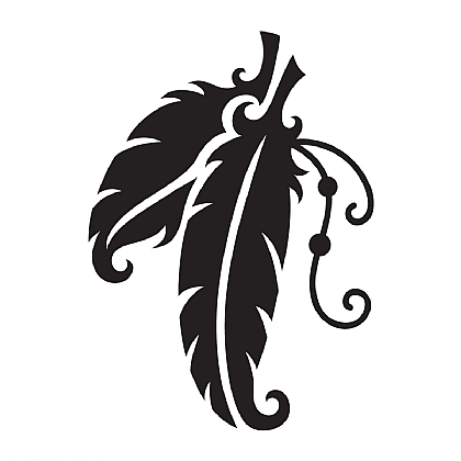 Indian Feather Logo - American Indian Feathers Stencil for Glitter Quartermarks for Horses