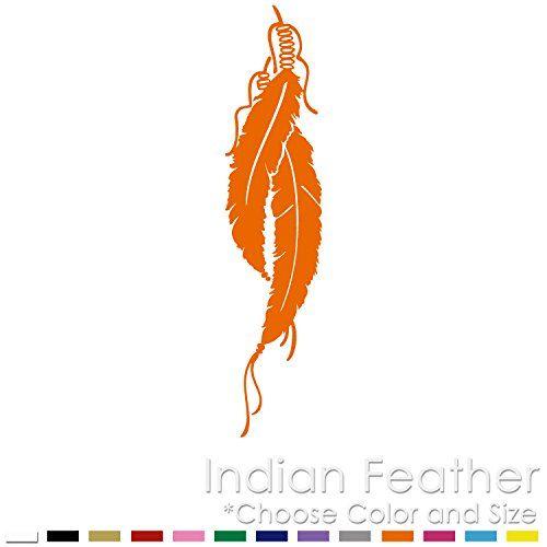 Indian Feather Logo - Amazon.com: Indian Feather Vinyl Decal Sticker (IF-01): Handmade