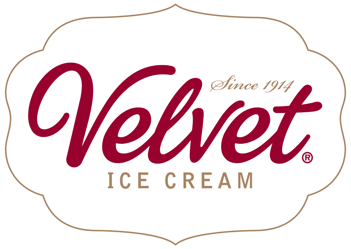 Red and Cream Logo - Velvet Ice Cream Logo - Columbus 2020
