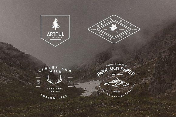 Rustic Park Logo - Set of Rustic Mountain Vector Badges ~ Web Elements ~ Creative Market
