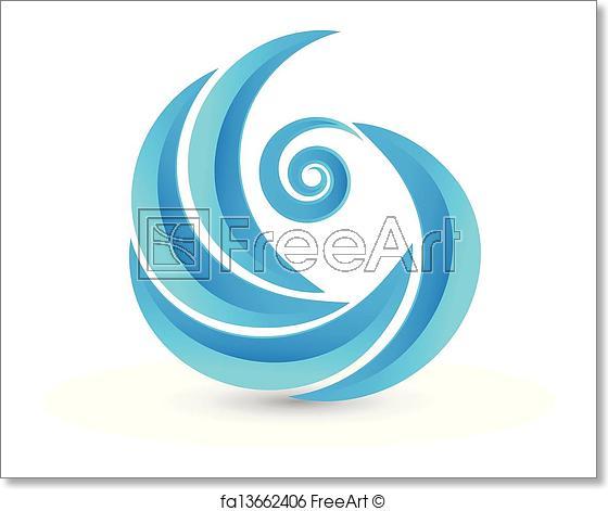 Swirly Logo - Free art print of Swirly waves icon logo. Swirly waves icon vector ...