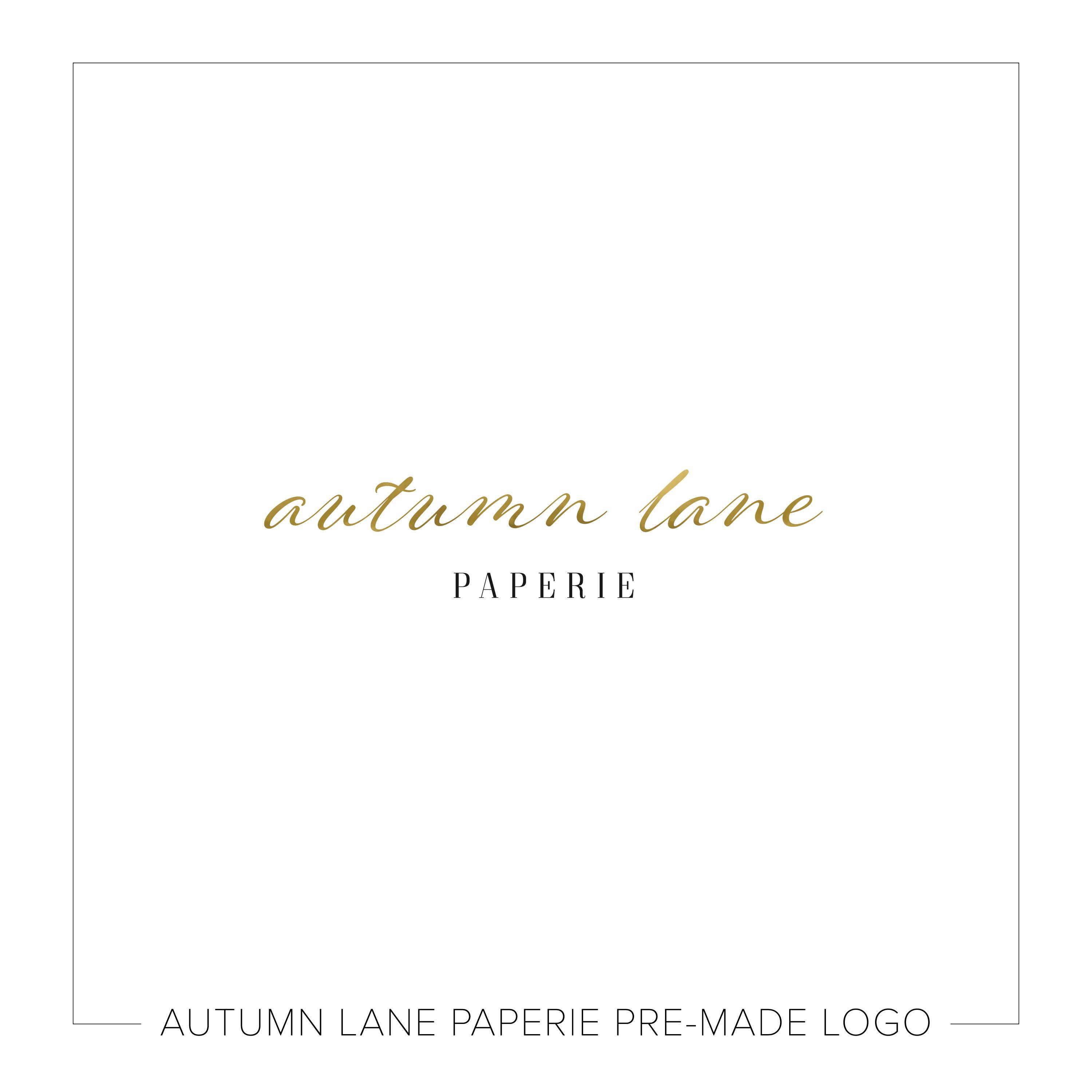 Swirly Logo - Swirly Cute Gold Foil Text Logo J01 | Autumn Lane Paperie