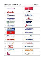 Leading Airline Logo - English worksheets: Airline Logos