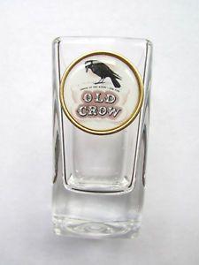 Glass Whiskey Logo - Old Crow Shot Glass, Old Crow Whiskey Logo Shot Glasses, old crow