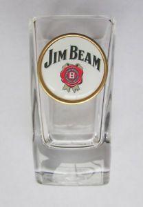 Glass Whiskey Logo - Jim Beam Shot Glass, Jim Beam Whiskey Logo Shot Glasses, Jim Beam