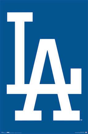 Los Angeles Dodgers Team Logo - MLB Los Angeles Dodgers Baseball Team Logo Poster Posters